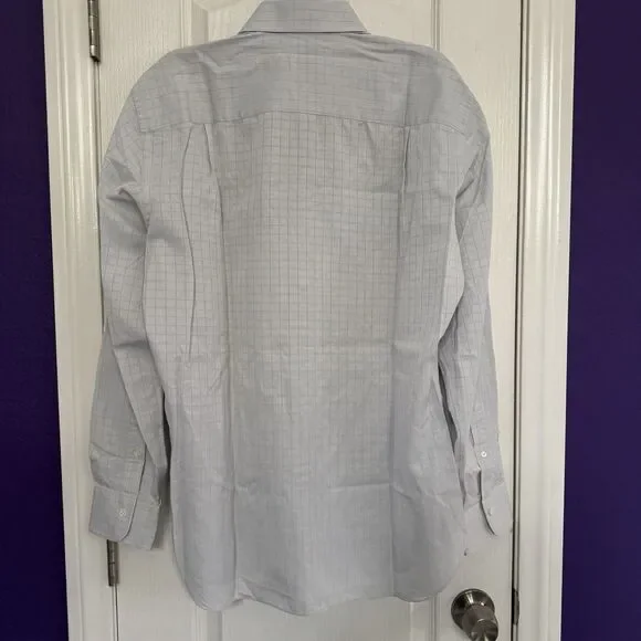 Ermenegildo Zegna Comfort Fit Dress Shirt Check Men’s Size 41/16 Large - Picture 2 of 12